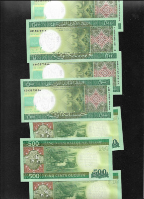 Mauritania 500 ouguya 2013 unc pret pe bucata foto