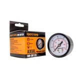 Manometru axial pentru apa 0-12 bar, 50 mm, conexiune 1/4 inch, ROTOR