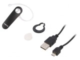 Căști Bluetooth fără fir cu microfon negre 10m, Logilink