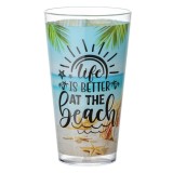 Pahar din Plastic Transparent cu Design de Vara, 600 ml, CMCLASS