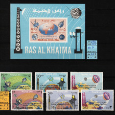 Ras al Khaima, 1966 | Centenar UIT - Comunicaţii, Sateliţi - Cosmos | MNH | aph