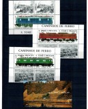 Sao Tome 1988 - Locomotive, trenuri, cai ferate, serie si colita neuzata