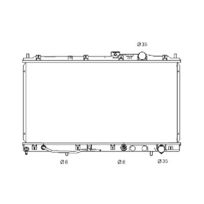 Radiator racire Mitsubishi Galant (E50), 01.1993-12.1996 Motor 2, 5 V6 125kw Benzina, tip climatizare Cu/fara AC, cutie automata, tip Denso, diametru foto