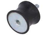 Atenuator vibrații ELESA GANTER M8, &Oslash;40mm, 30mm lungime, 2191N gumă