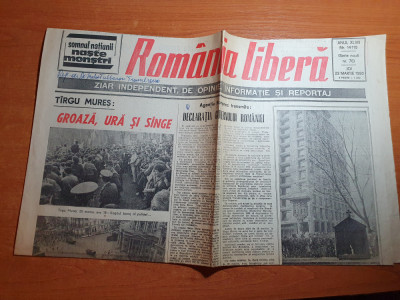 romania libera 22 martie 1990- revolutia interetinica de targu mures foto