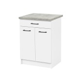 Praktik 60 dulap inferior 2 uși 1 sertar, alb-alb