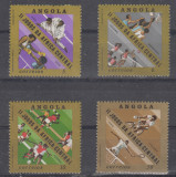 A12 S4 4 - Timbre si colita foarte vechi - Angola - jocurile sportive central africane, Sport, Nestampilat