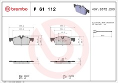 BREMBO P 61 112 PRIME LINE set placute frana,frana disc