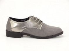 PANTOFI OXFORD GRI OLIVIA foto