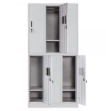 Vestiar metalic Premium 6 usi (3x2) 900x450x1800 mm (LxlxH), Asamblat, PLUS