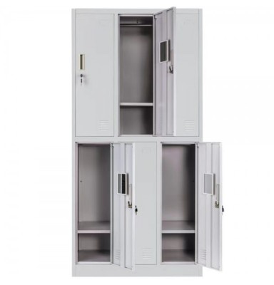 Vestiar metalic Premium 6 usi (3x2) 900x450x1800 mm (LxlxH), Asamblat, PLUS foto