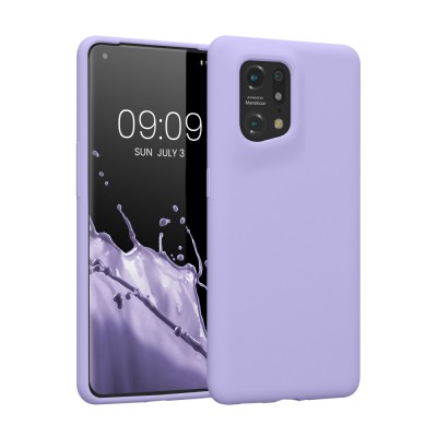 Husa Kwmobile pentru OPPO Find X5, Silicon, Mov, 57629.108 foto