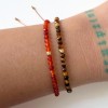 Set bratari fine din carneol si ochi de tigru - actiune, curaj, motivatie, putere
