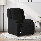 VidaXL Fotoliu rabatabil electric, negru, material textil