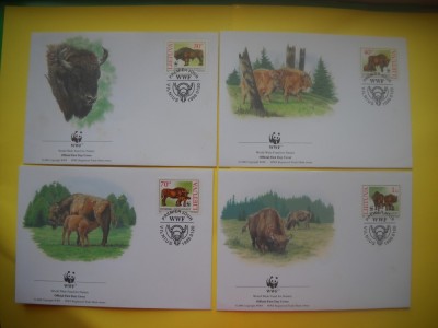 HOPCT PLIC FDC S NR 250 SET 4 FDC BIZON EUROPEAN 1996 LITUANIA foto