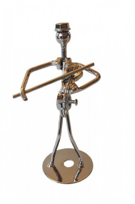 Ornament decorativ, Muzicant din metal, Nergu, 13 cm, 356XD-4 foto