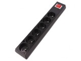 Conector Alimentare AC Mamă Splitter 2P PE 250V 16A Negru