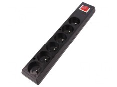 Conector Alimentare AC Mamă Splitter 2P PE 250V 16A Negru