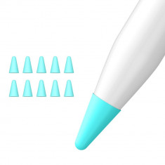 Protectie Apple Pencil 1 / 2 Pentru Varf Din Silicon , 10 Bucati , Albastru foto