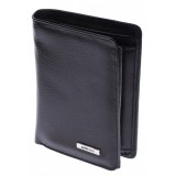 Portofel barbati ALPIN POLO, din piele naturala, negru, 9 x 13 cm, 506N