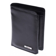 Portofel barbati ALPIN POLO, din piele naturala, negru, 9 x 13 cm, 506N