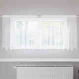 vidaXL Perdele cu perdele Alb 200 x 80 cm Poliester