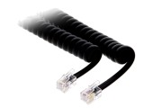 Cablu Telefon Spiralat Negru 7m