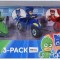 Eroi in pijamale set 3 motociclete cu figurina scara 1:64