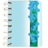 Cumpara ieftin Carnet cu spira Nu-ma-uita turcoaz, 7 x 10 cm, 75 foi veline