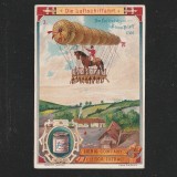 Reclama Litografie &quot;Die Luftschiffahrt - Zborul din Tessu la Brissy 1876&quot; 1900