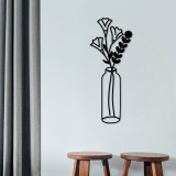Cumpara ieftin Tablou metalic Flower Negru 24x60 cm