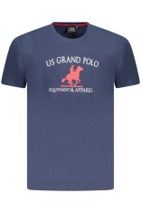 U.S. Grand POLO Tricou barbati cu imprimeu, din bumbac, bleumarin, S