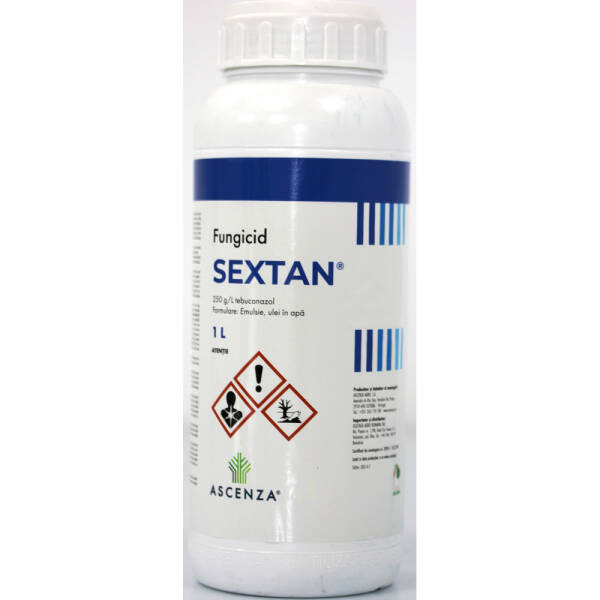 Sextan 25EW 1L, fungicid sistemic, Ascenza, vita de vie (fainare), grau, rapita, orz (fainare, patarea reticulara, arsura frunzelor) , castraveti (fai