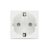 Moda Voice, priza Schuko protectie copii 2M, alb mat, Elbi