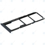 Samsung Galaxy A30s (SM-A307F) Tavă Sim + Tavă MicroSD Prism Crush Black GH98-44769A