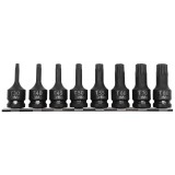 Set tubulare impact cu varf torx t30-t80 - 8p.