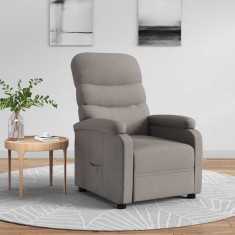 vidaXL Fotoliu rabatabil, gri taupe, material textil