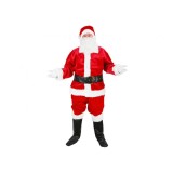 Costum Mos Craciun pentru adulti, 8 piese, marime universala, rosu