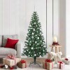 VidaXL Pom de Crăciun artificial pre-iluminat cu 300 LED Verde 180 cm 3396767