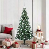 vidaXL Pom de Crăciun artificial pre-iluminat cu 300 LED Verde 180 cm 3396767