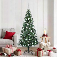 vidaXL Pom de Crăciun artificial pre-iluminat cu 300 LED Verde 180 cm 3396767