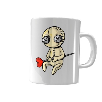 Cana alba personalizata, Doll Voodoo, INOVATIX&amp;reg;. 330ml foto