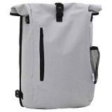 Geanta bicicleta portbagaj vidaXL, 20L, gri, 31x13x58cm, impermeabila, poliester, inchidere roll-top, pliabila
