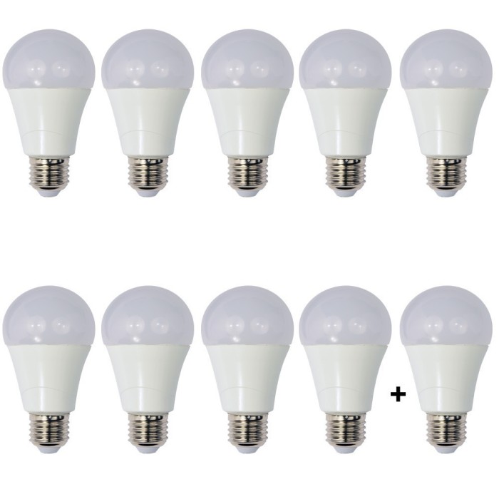 Set 10 Becuri LED Drimus 12W E27 Lumina rece DL 6121