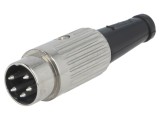 Mufă DIN 5-Pin 240&deg; drept pe cablu 34V