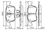 Set placute frana,frana disc BMW Seria 1 (F20) (2010 - 2016) BOSCH 0 986 494 689