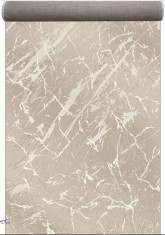 Traversa Festonata Surfilata, Model Cappuccino 16132-112, Inaltime Fir 7 mm, Latime 0.8m, Marime 80 x 300 cm, Crem, Maro, Antialergic, Polipropilena,