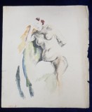 LUCRETIA MIHAIL SILION , NUD , STUDIU , GRAFICA , PERIOADA INTERBELICA