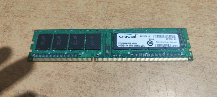 Ram PC Crucial 2GB DDR3 PC3-10600 CT25664BA1339.M8SFA