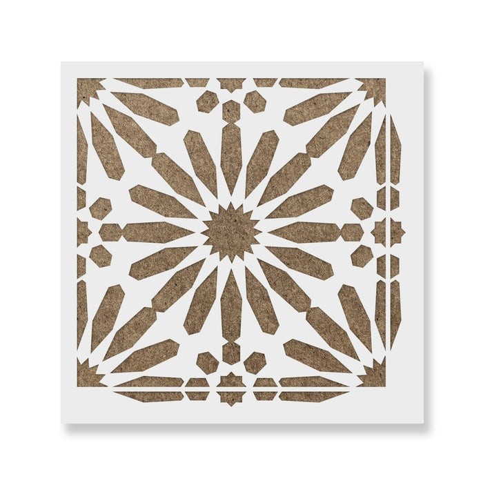 Sablon Perete vopsire, tencuiala 0.7mm Nilah Tile Stencil Refolosibil, model MXSP7266, 500 x 500 mm